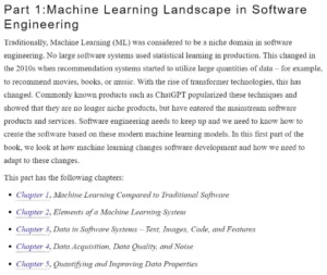 قسمت 1 کتاب Machine Learning Infrastructure and Best Practices for Software Engineers