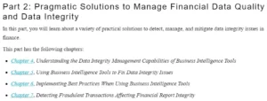 قسمت 2 کتاب Managing Data Integrity for Finance
