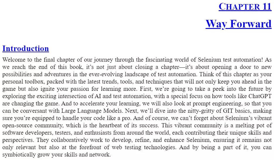 فصل 11 کتاب Ultimate Selenium WebDriver for Test Automation
