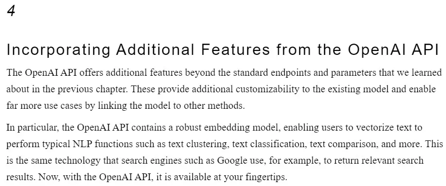 فصل 4 کتاب OpenAI API Cookbook