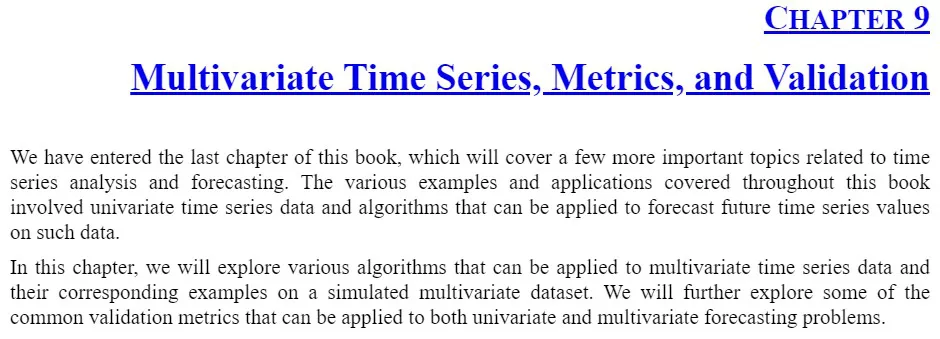 فصل 9 کتاب Mastering Time Series Analysis and Forecasting with Python