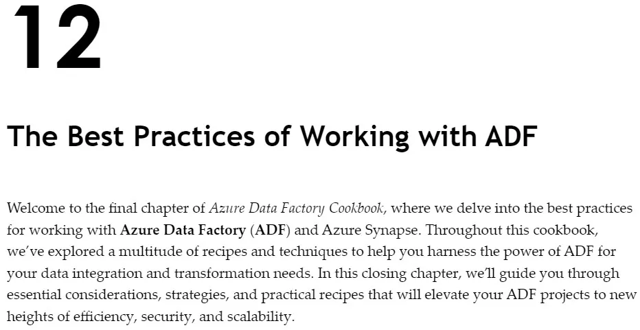 فصل 12 کتاب Azure Data Factory Cookbook ویرایش دوم