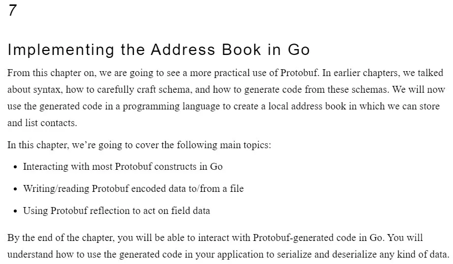 فصل 7 کتاب Protocol Buffers Handbook