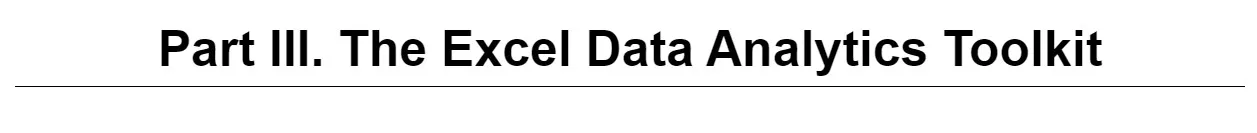 بخش 3 کتاب Modern Data Analytics in Excel