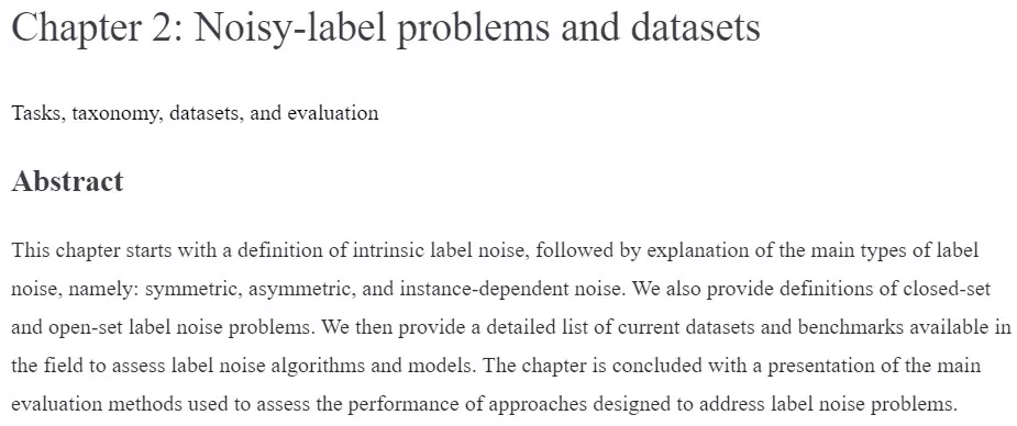 فصل 2 کتاب Machine Learning with Noisy Labels