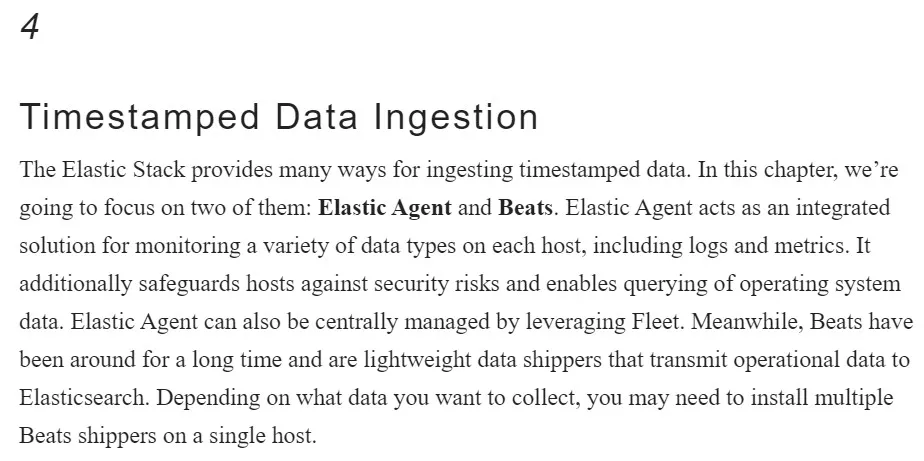 فصل 4 کتاب Elastic Stack 8.x Cookbook