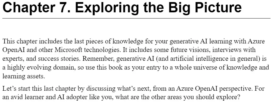 فصل 7 کتاب Azure OpenAI Service for Cloud Native Applications