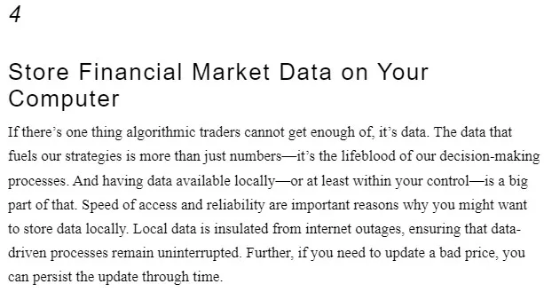 فصل 4 کتاب Python for Algorithmic Trading Cookbook