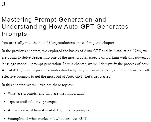 فصل 3 کتاب Unlocking the Power of Auto-GPT and Its Plugins