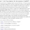 بخش 1 کتاب UX for Enterprise ChatGPT Solutions