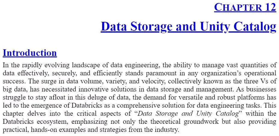 فصل 12 کتاب Mastering Data Engineering and Analytics with Databricks