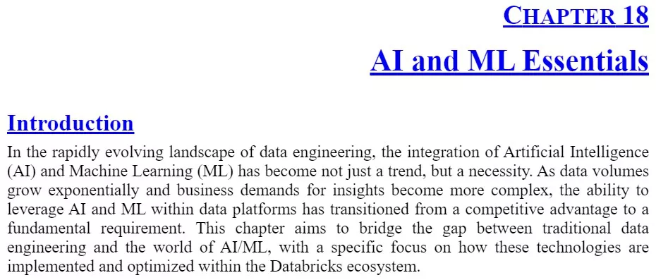 فصل 18 کتاب Mastering Data Engineering and Analytics with Databricks