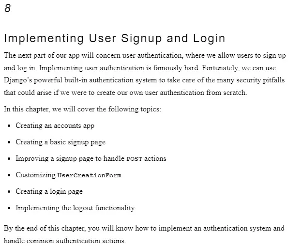 فصل 8 کتاب Django 5 for the Impatient