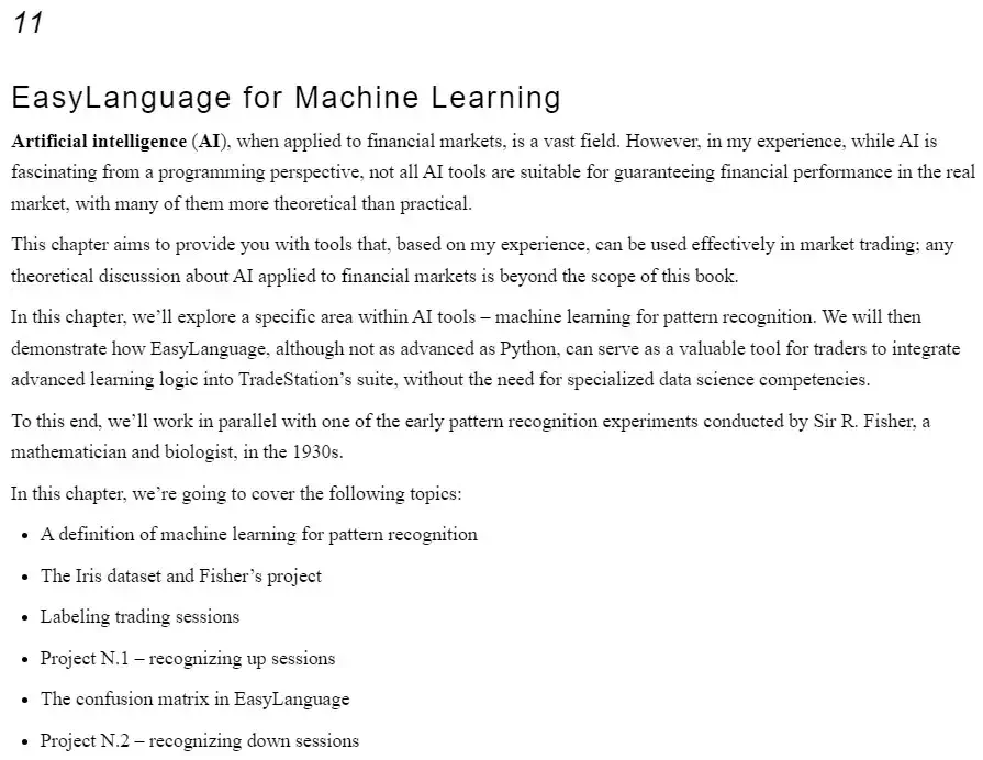 فصل 11 کتاب TradeStation EasyLanguage for Algorithmic Trading