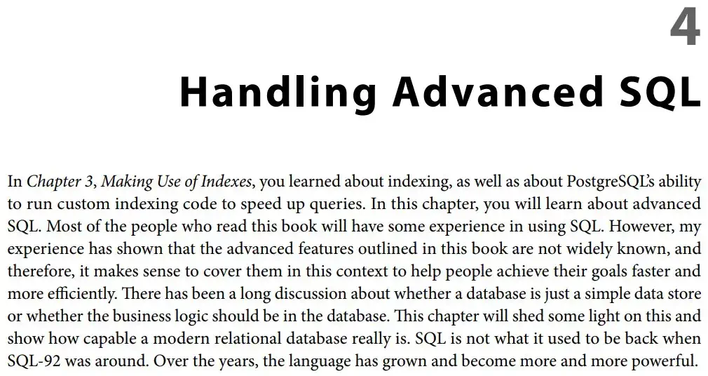 فصل 4 کتاب Mastering PostgreSQL 17 ویرایش ششم