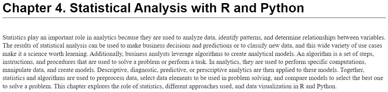 فصل 4 کتاب Modern Business Analytics