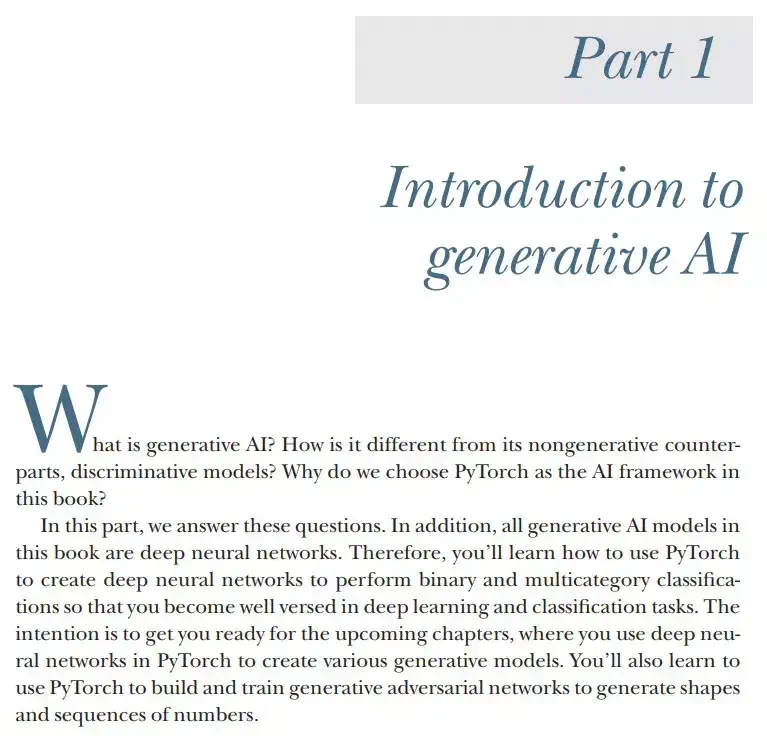 بخش 1 کتاب Learn Generative AI with Pytorch