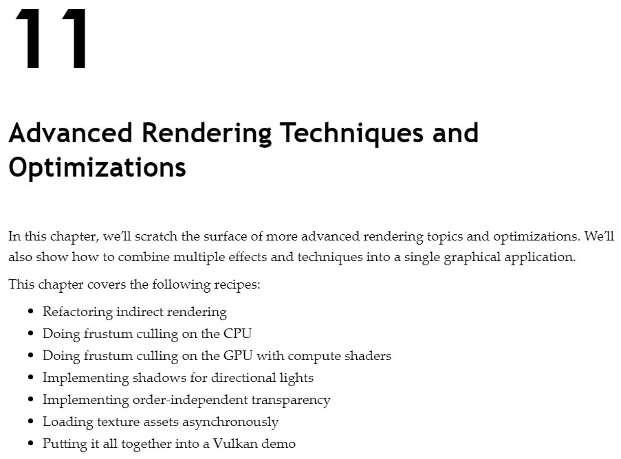 فصل 11 کتاب Vulkan 3D Graphics Rendering Cookbook ویرایش دوم