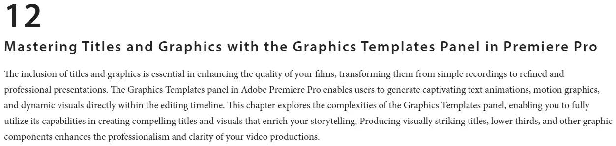 فصل 12 کتاب The Complete Guide to Adobe Premiere Pro 2025