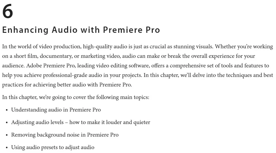 فصل 6 کتاب The Complete Guide to Adobe Premiere Pro 2025