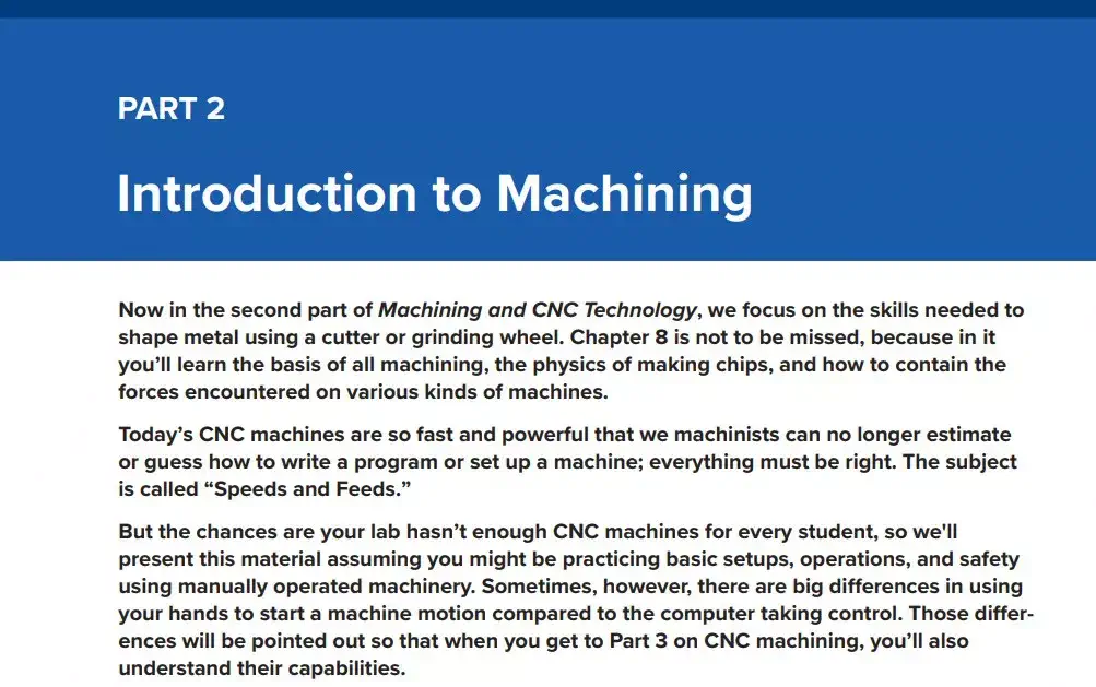 بخش 2 کتاب Machining and CNC Technology: 2024 Release