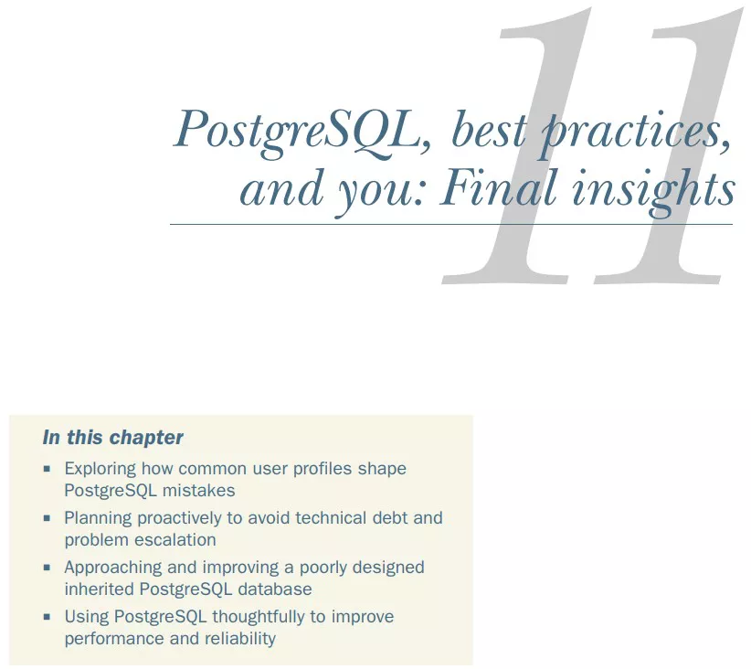 فصل 11 کتاب PostgreSQL Mistakes and How to Avoid Them