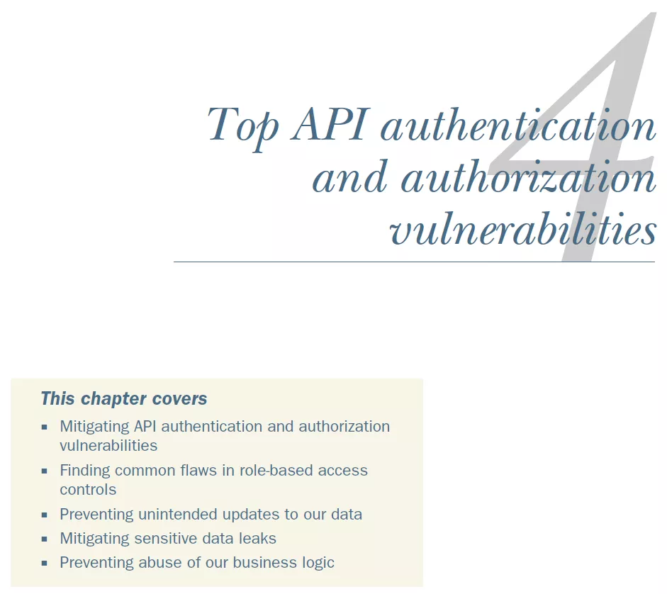 فصل 4 کتاب Secure APIs: Design, build, and implement