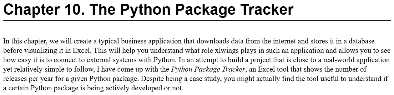 فصل 10 کتاب Python for Excel