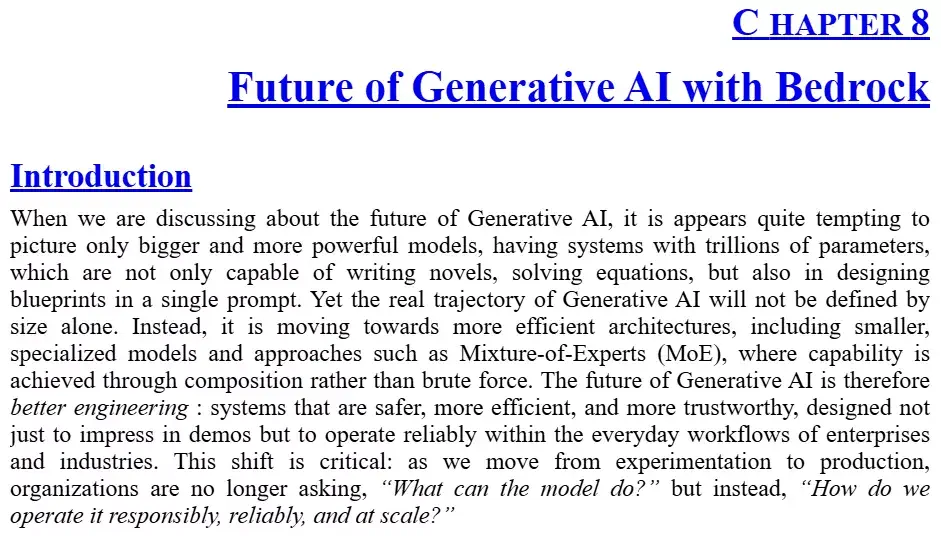 فصل 8 کتاب Building Gen AI Applications with Amazon Bedrock