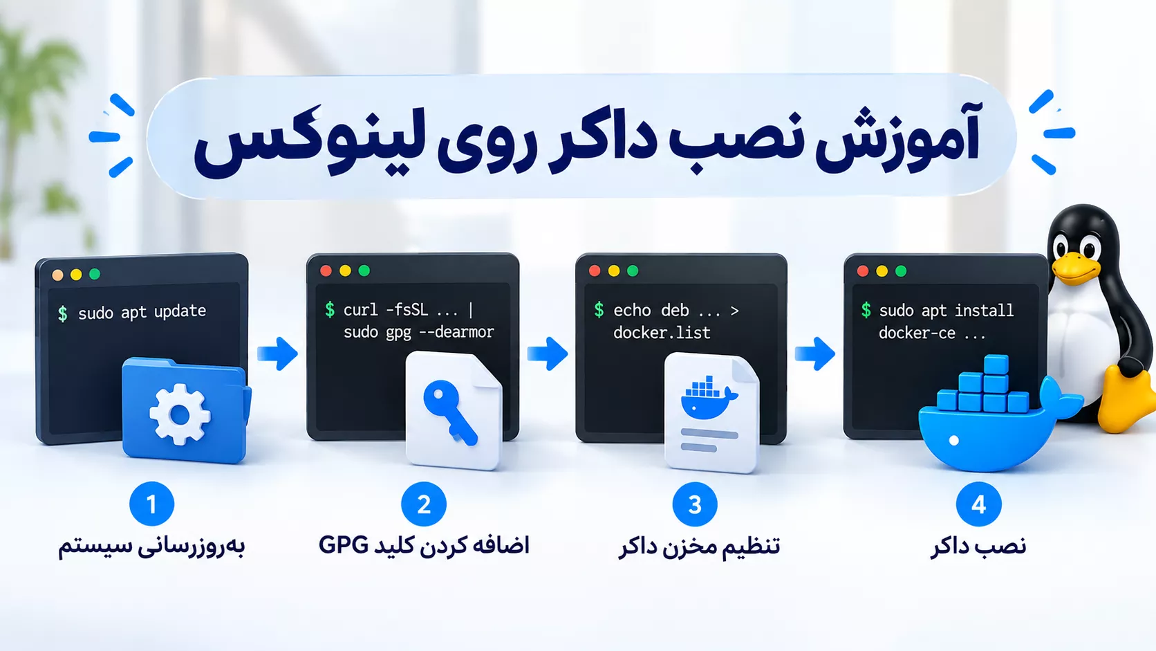 آموزش نصب داکر روی لینوکس